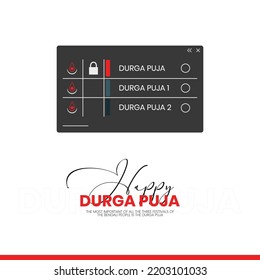 Happy Durga puja Designer Concept, Adobe layer Panel. Durga face. happy Navratri. Graphic design, creative idea