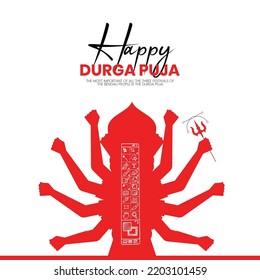 Happy Durga Puja Designer Concept , Adobe Tools Bar . Durga Face. Happy Navratri. Graphic Design , Creative Idea