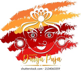 Happy Durga Puja event day illustration