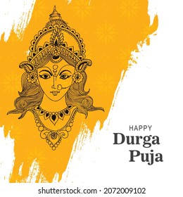 Happy durga puja festival celebration card background
