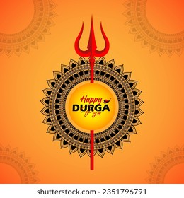 Happy Durga Puja Illustration Background Design