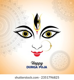 Happy Durga Puja Illustration Background Design