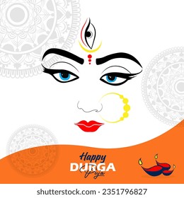 Happy Durga Puja Illustration Background Design