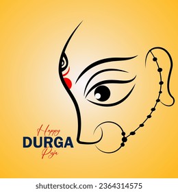 Diseño de fondo de la ilustración de Durga Puja