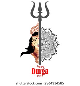 Diseño de fondo de la ilustración de Durga Puja