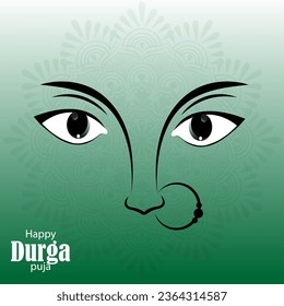 Diseño de fondo de la ilustración de Durga Puja