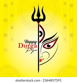 Diseño de fondo de la ilustración de Durga Puja