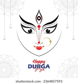 Diseño de fondo de la ilustración de Durga Puja