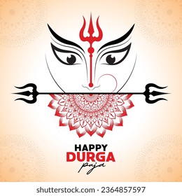 Diseño de fondo de la ilustración de Durga Puja