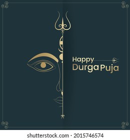 ilustraciones felices de Durga puja. Cara Durga. Subh Navratri