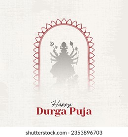 Felices ilustraciones de Durga Puja, cara de Durga, feliz Navratri, Dussehra