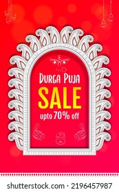 happy durga puja sale banner design durga puja creative offer banner