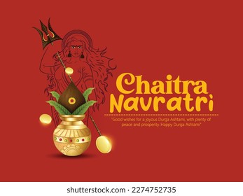 Happy Durga Puja shubh Navratri  Indian religious festival 