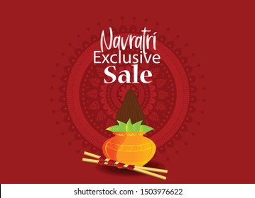 Happy Durga Puja Subh Navratri Indian religious header banner background