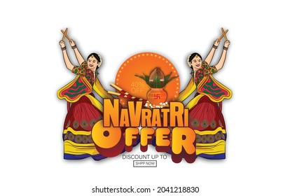 Happy Durga Puja Subh Navratri Indian religious header banner background