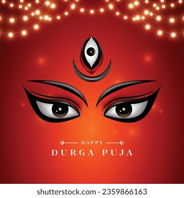 Happy durga puja vector illustration