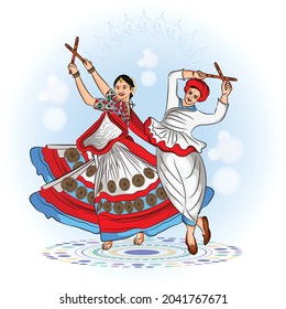 Happy Durga Puja,Subh Navratri,Garba Night Indian religious header banner 