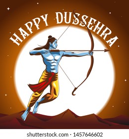 Happy Dussehra background, banner and illustration