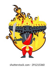 Happy Dussehra - Cartoon Ravan