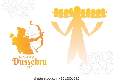 Feliz dussehra celebração lorde rama e lankapati ravan vetor ilustração design