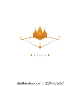 Happy Dussehra with creative design ,Vector Illustration.