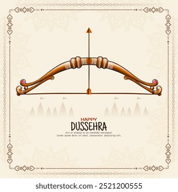 Happy Dussehra cultural hindu festival background design vector