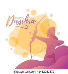 Happy Dussehra Day Indian Public Holiday Vector Illustration