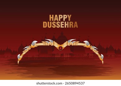 Happy dussehra design concept card