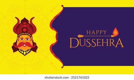 Happy Dussehra Discount Banner Vector, indian festival sale, discount banner design