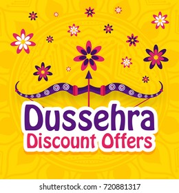 Happy Dussehra discount offers sale festival  design.