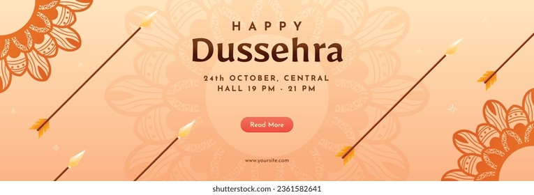 Happy Dussehra festival background. Dussehra celebration. October 24. Celebrate Vijayadashami festival. Cartoon Vector illustration. Poster, Banner, Greeting Card, Template. Creative social media post