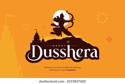 Feliz Dussehra Festival Design de fundo modelo Vetor Ilustração