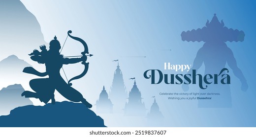 Happy Dussehra Festival Background Design Template Vector Illustration