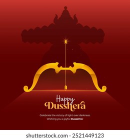 Feliz Dussehra Festival Design de fundo modelo Vetor Ilustração