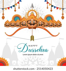 happy dussehra festival background. vector illustration