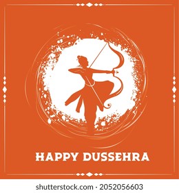 Happy Dussehra Festival Card Lord Rama Stock Vector (Royalty Free ...