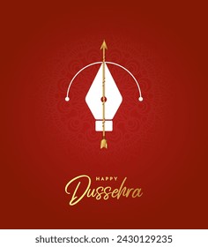 Happy Dussehra festival. Creative social media ads, 3D illustration.