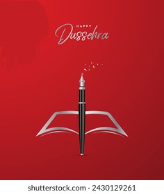 Happy Dussehra festival. Creative social media ads, 3D illustration.