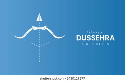 Happy Dussehra festival. Creative social media ads, 3D illustration.