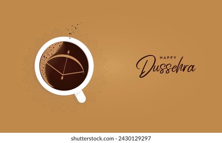 Happy Dussehra festival. Creative social media ads, 3D illustration.