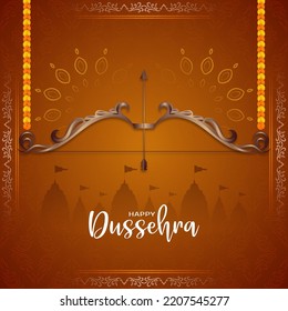 Happy Dussehra festival elegant artistic background vector