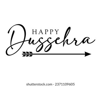 Happy Dussehra festival illustration with bow and arrow of rama holiday card background.