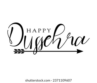 Happy Dussehra festival illustration with bow and arrow of rama holiday card background.