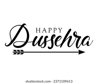 Happy Dussehra festival illustration with bow and arrow of rama holiday card background.