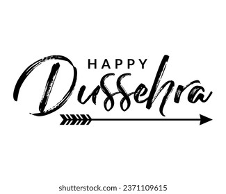 Happy Dussehra festival illustration with bow and arrow of rama holiday card background.