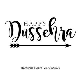 Happy Dussehra festival illustration with bow and arrow of rama holiday card background.