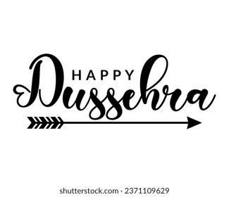 Happy Dussehra festival illustration with bow and arrow of rama holiday card background.