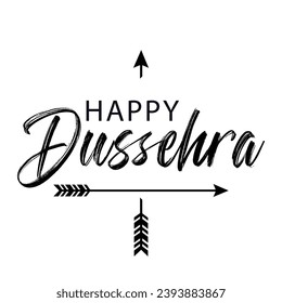 Happy dussehra festival illustration with bow and arrow of rama holiday card background