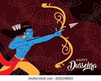 happy dussehra festival india card