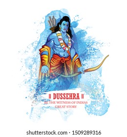 Happy Dussehra festival of India  illustration of Lord Rama